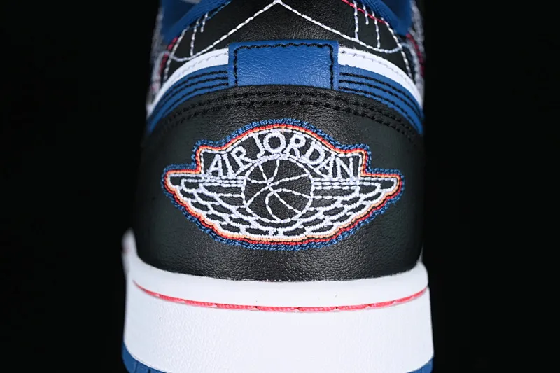 All categories Air Jordan Jordan series basketball shoes Air Jordan 1 Low G version pure original Air Jordan 1 Low SE AJ1 Joe 1 blue and black sashimi embroidery style low-top cultural casual sneakers FV3622-141